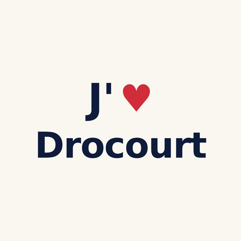 Tasse personnalisée Drocourt — design J'aime Drocourt