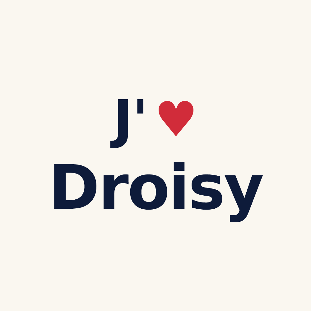 Tasse personnalisée Droisy — design J'aime Droisy