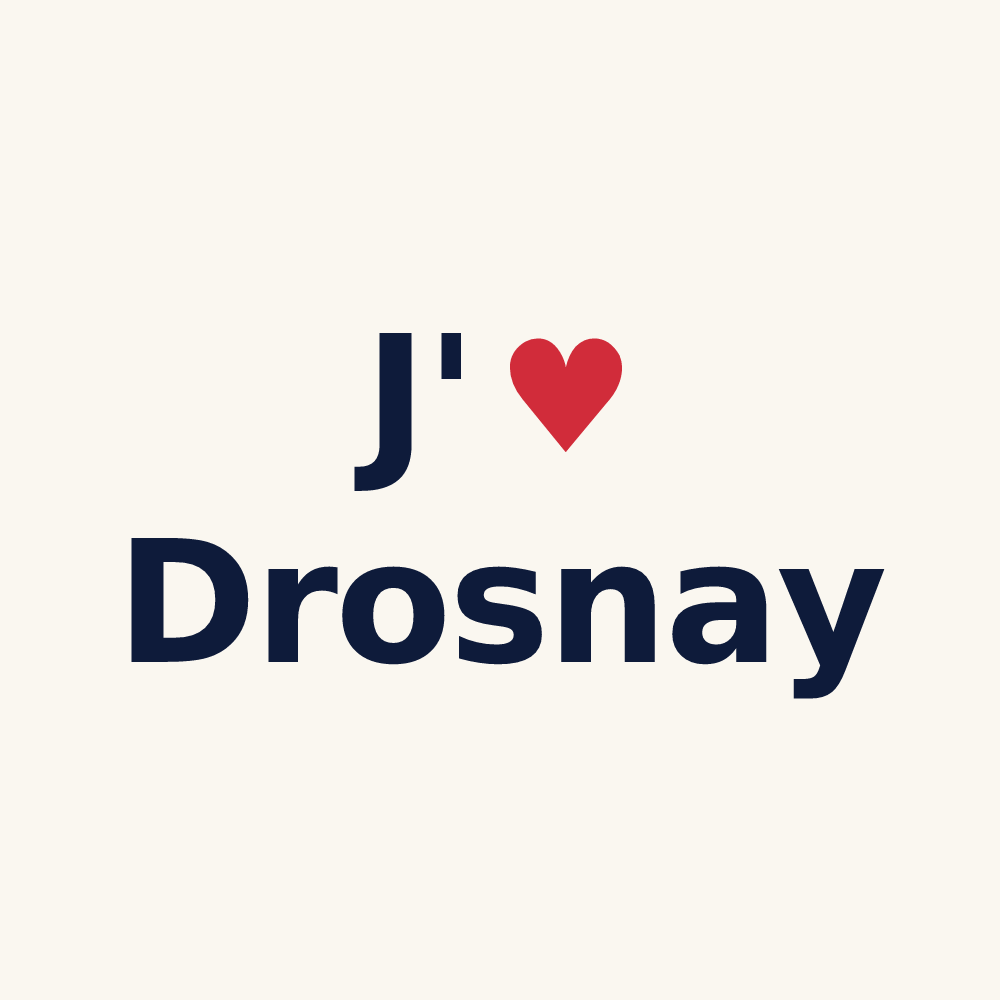 Tasse personnalisée Drosnay — design J'aime Drosnay