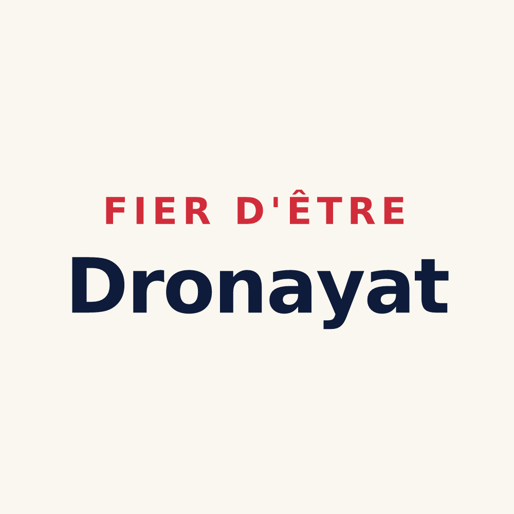 Tasse « Fier d'être Dronayat » — design pour Drosnay