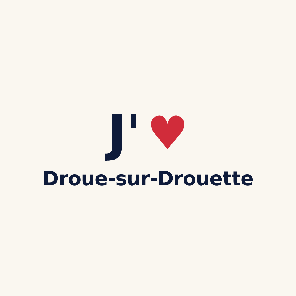 Tasse personnalisée Droue-sur-Drouette — design J'aime Droue-sur-Drouette