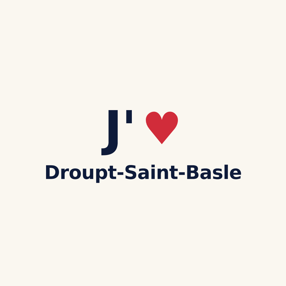 Tasse personnalisée Droupt-Saint-Basle — design « J'aime Droupt-Saint-Basle » imprimé sur la tasse