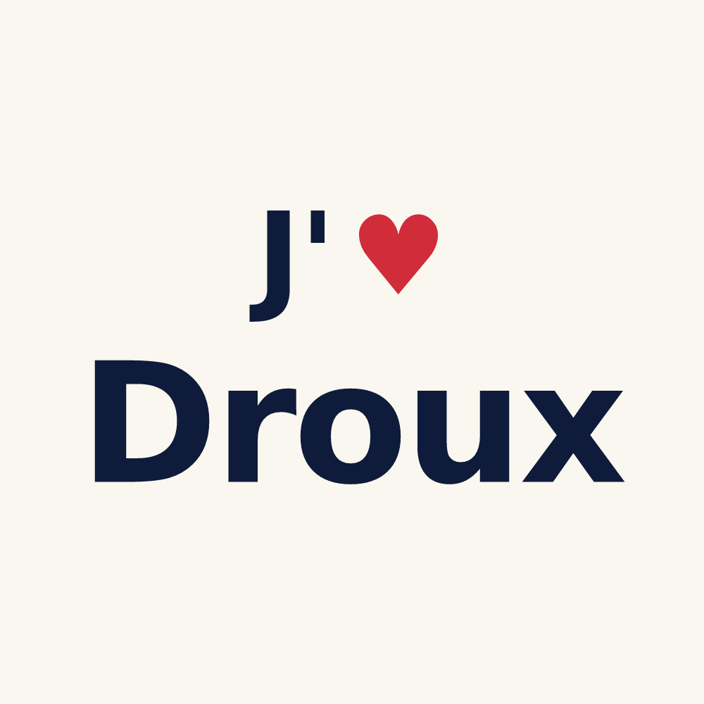 Tasse personnalisée Droux — design J'aime Droux