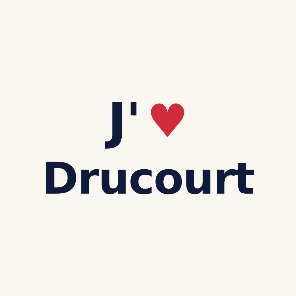 Tasse personnalisée Drucourt — design J'aime Drucourt