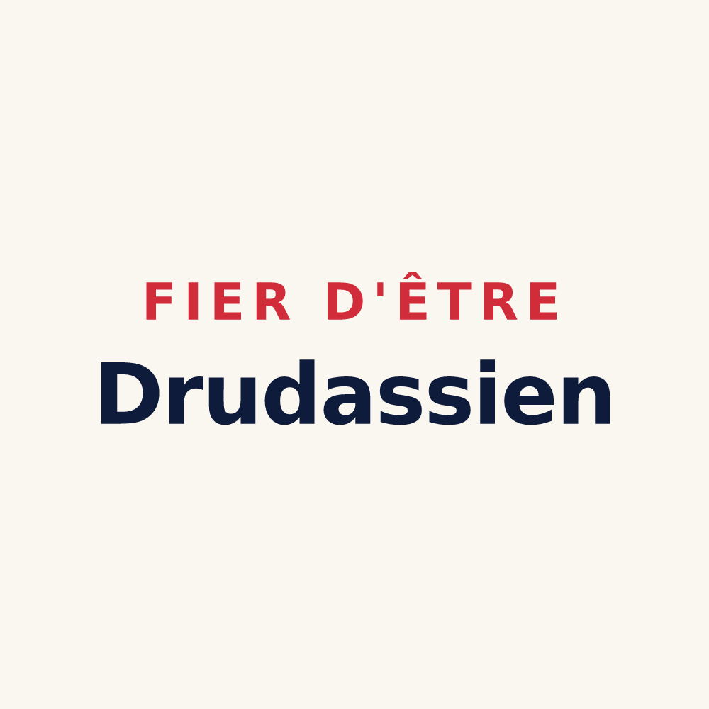 Tasse « Fier d'être Drudassien » — design pour Drudas