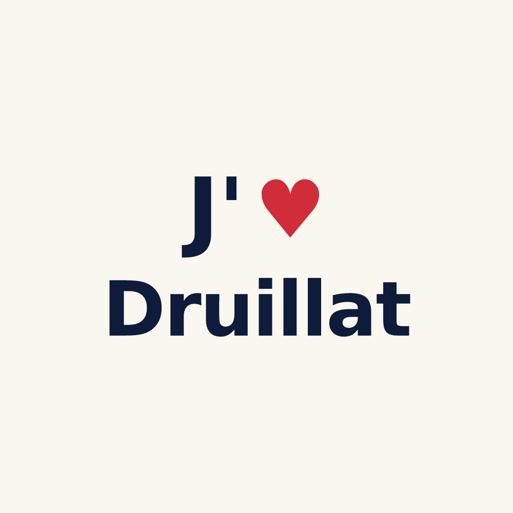Tasse personnalisée Druillat — design J'aime Druillat