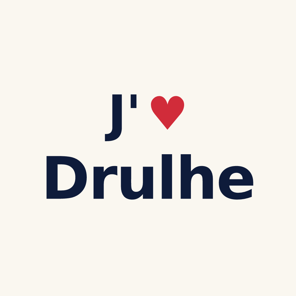 Tasse personnalisée Drulhe — design J'aime Drulhe