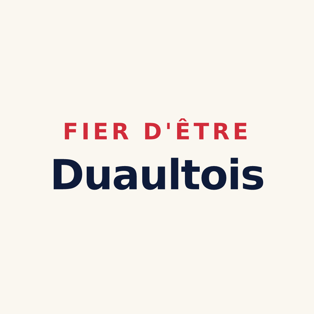 Tasse « Fier d'être Duaultois » — design pour Duault