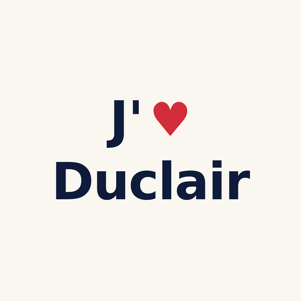 Tasse personnalisée Duclair — design J'aime Duclair