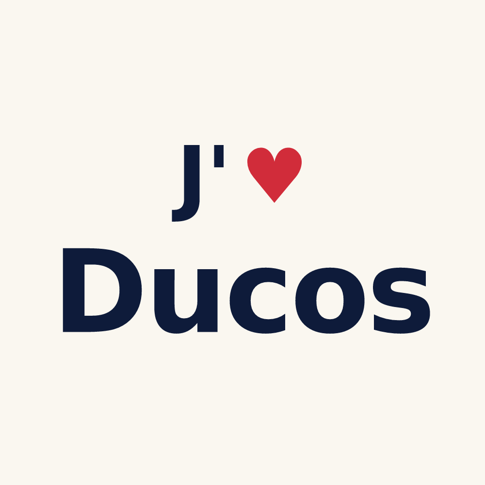 Tasse personnalisée Ducos — design J'aime Ducos