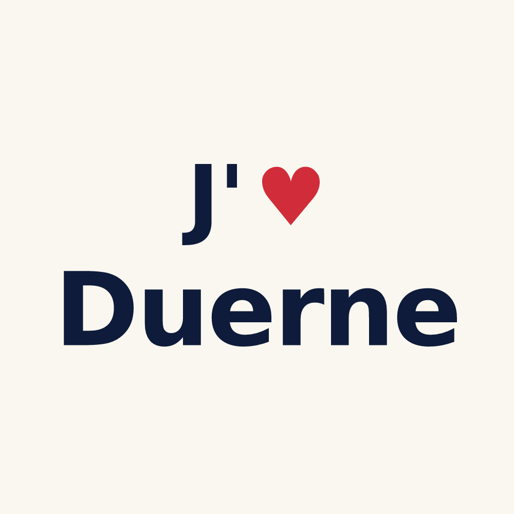 Tasse personnalisée Duerne — design J'aime Duerne