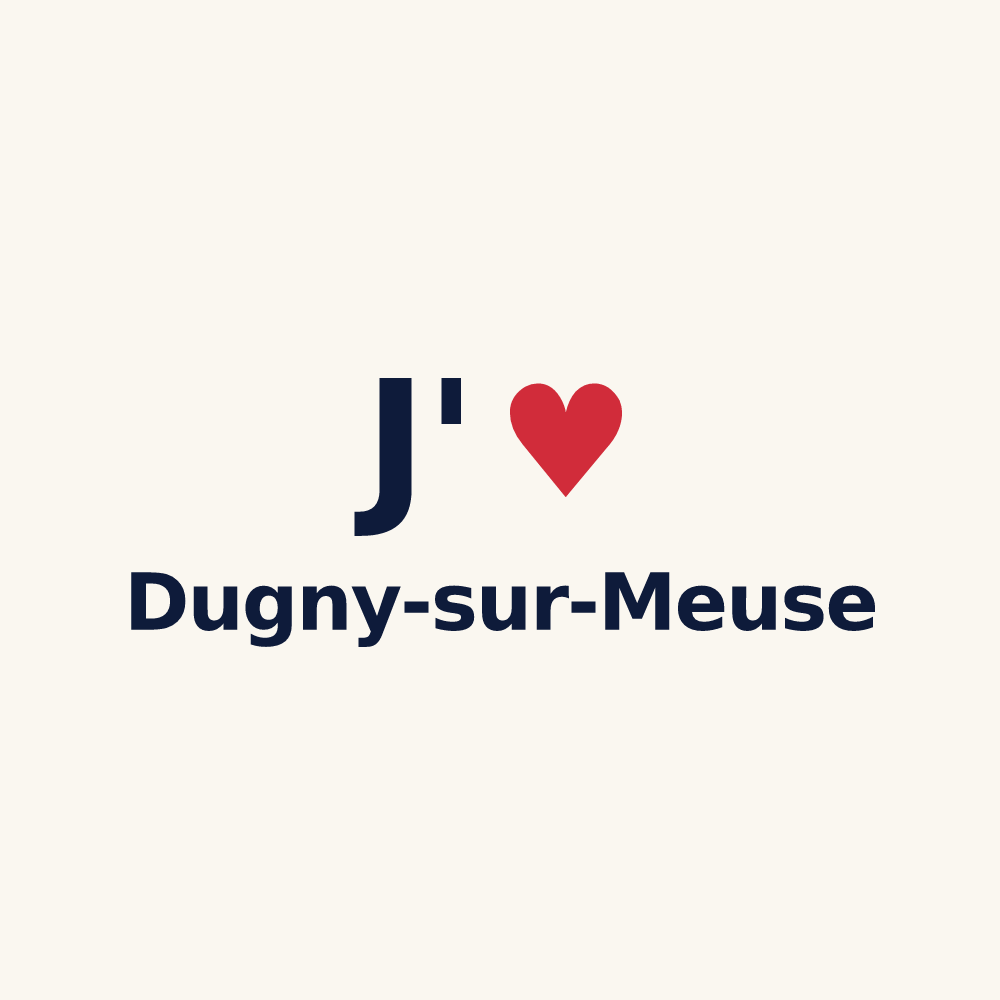 Tasse personnalisée Dugny-sur-Meuse — design J'aime Dugny-sur-Meuse