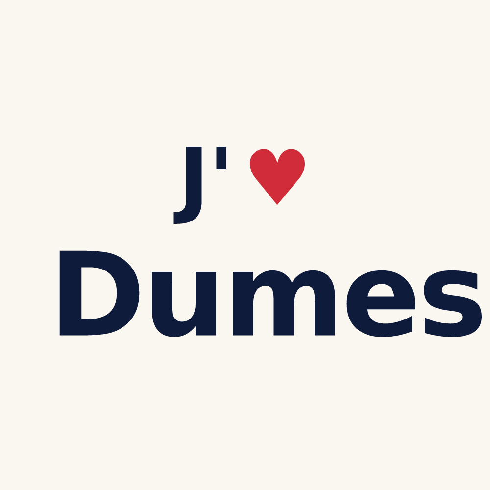 Tasse personnalisée Dumes — design J'aime Dumes