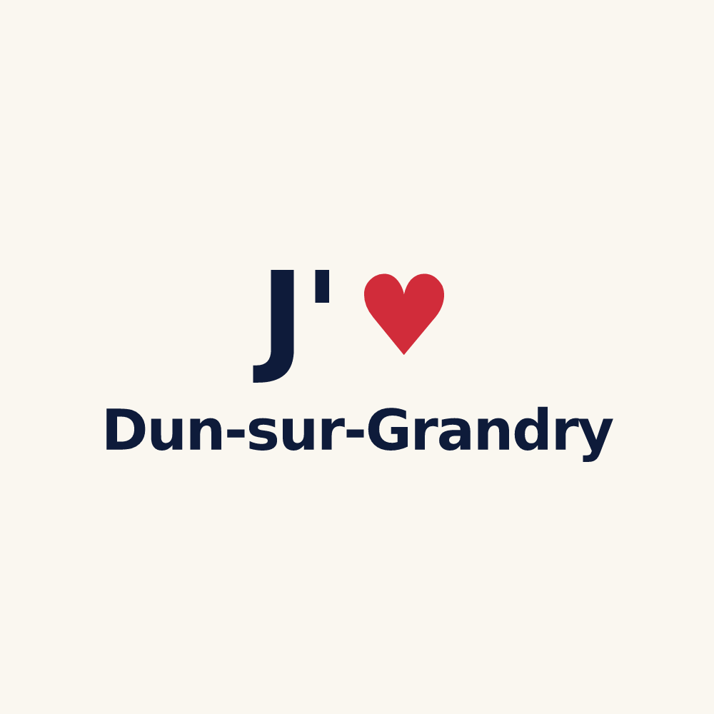 Tasse personnalisée Dun-sur-Grandry — design J'aime Dun-sur-Grandry