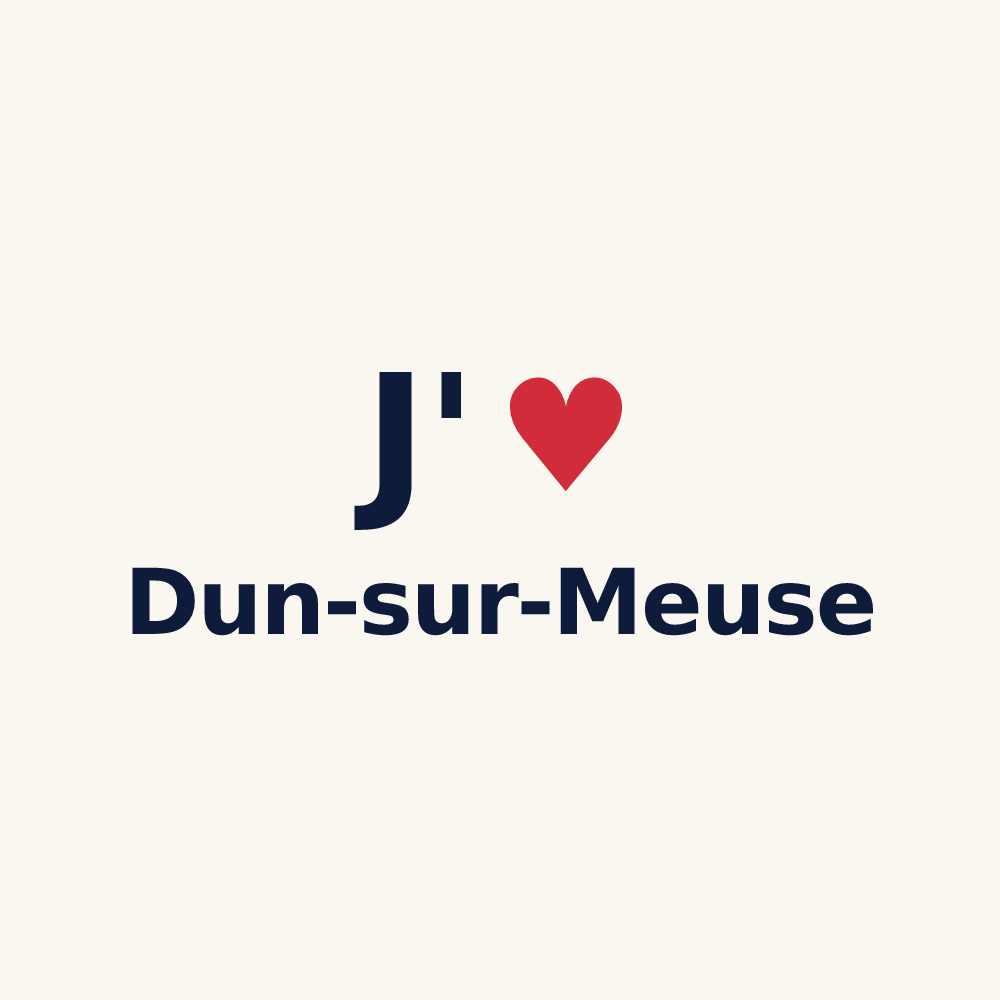 Tasse personnalisée Dun-sur-Meuse — design J'aime Dun-sur-Meuse