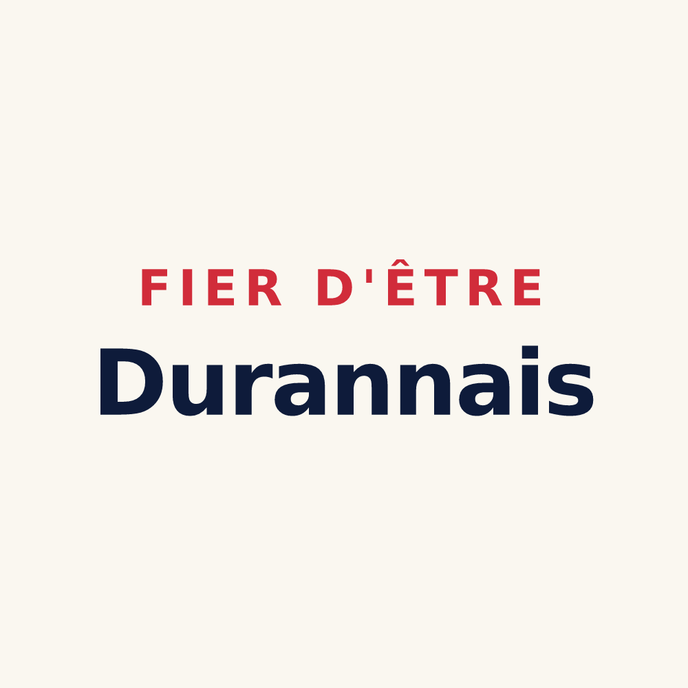 Tasse « Fier d'être Durannais » — design pour Duran