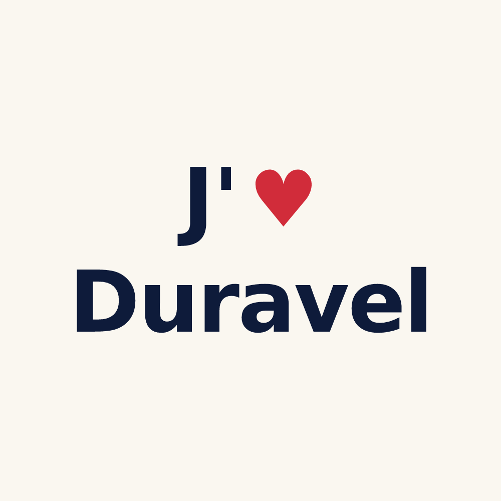 Tasse personnalisée Duravel — design J'aime Duravel