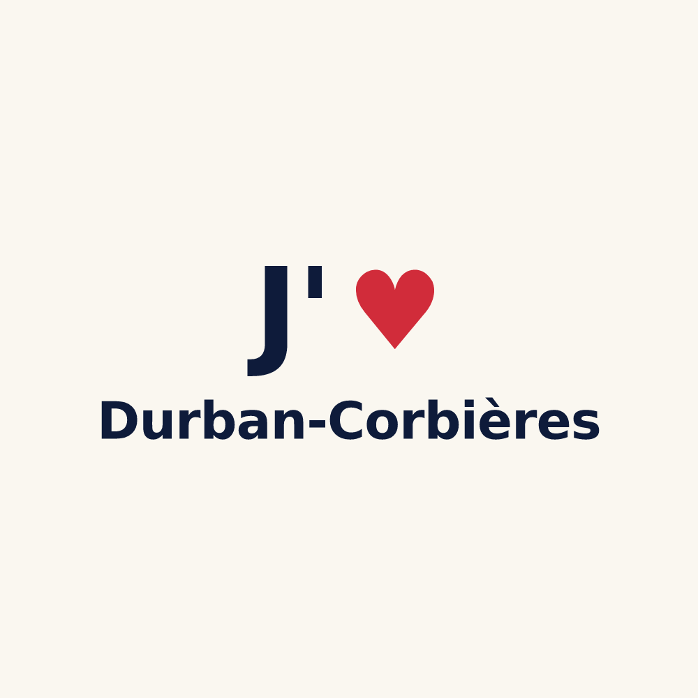 Tasse personnalisée Durban-Corbières — design J'aime Durban-Corbières