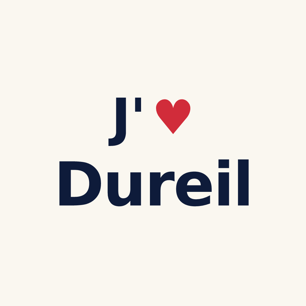 Tasse personnalisée Dureil — design J'aime Dureil