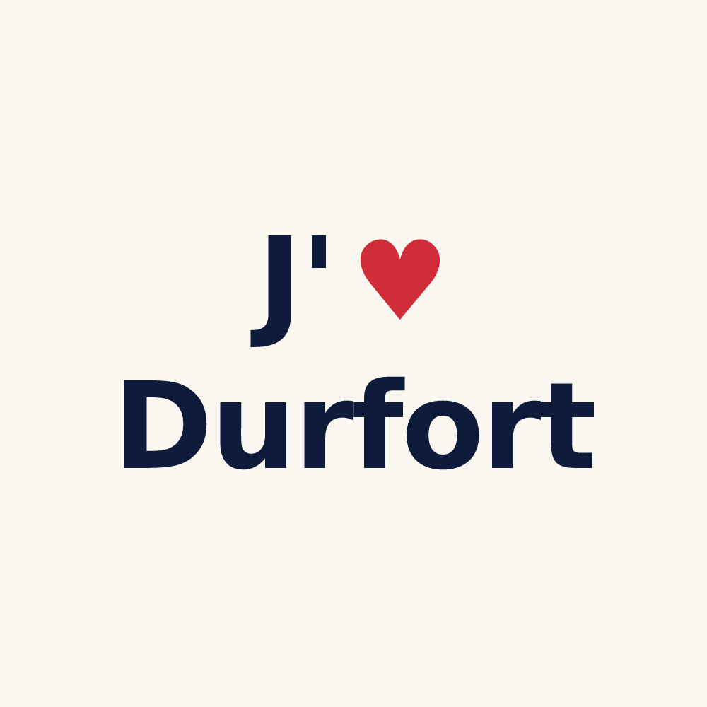 Tasse personnalisée Durfort — design J'aime Durfort