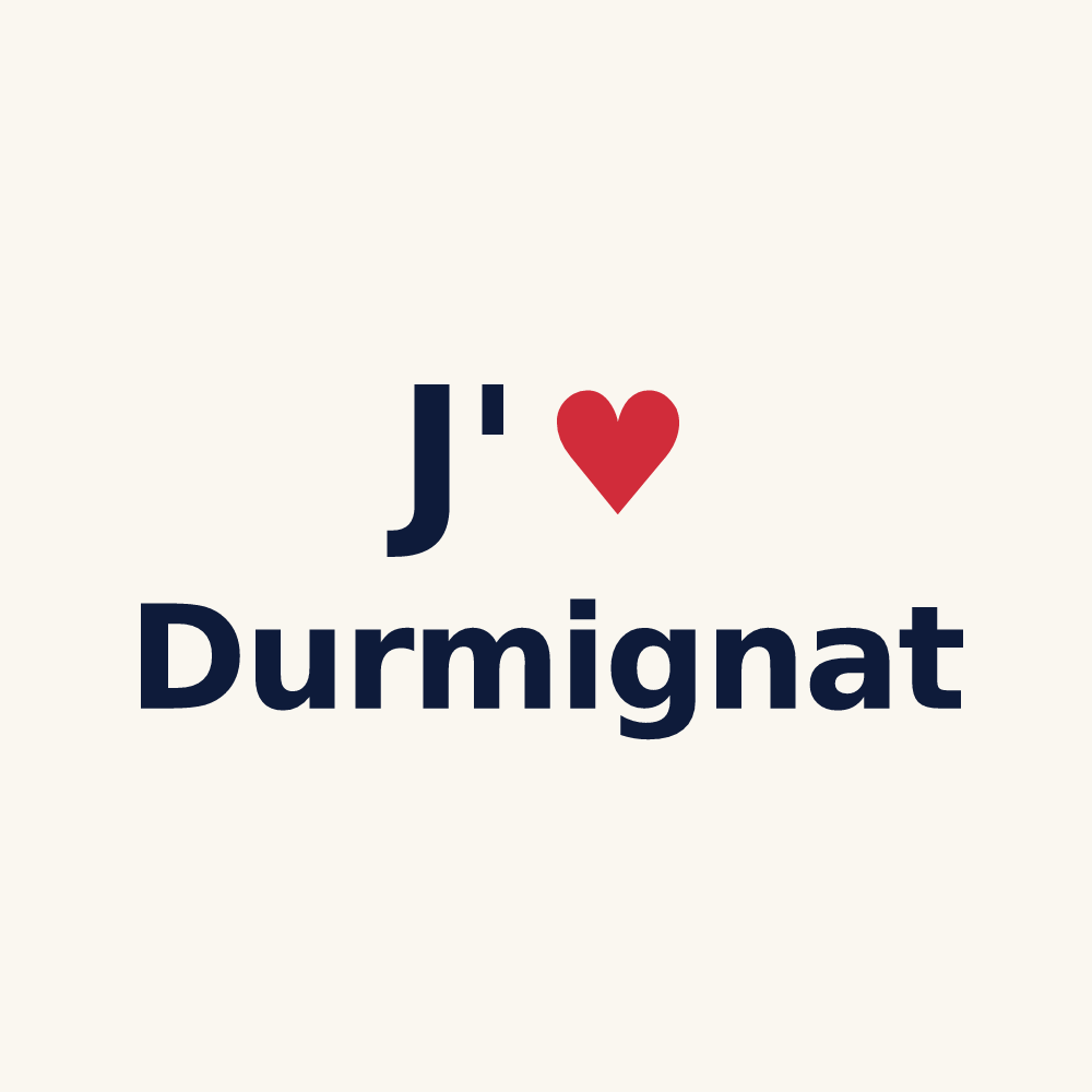 Tasse personnalisée Durmignat — design J'aime Durmignat