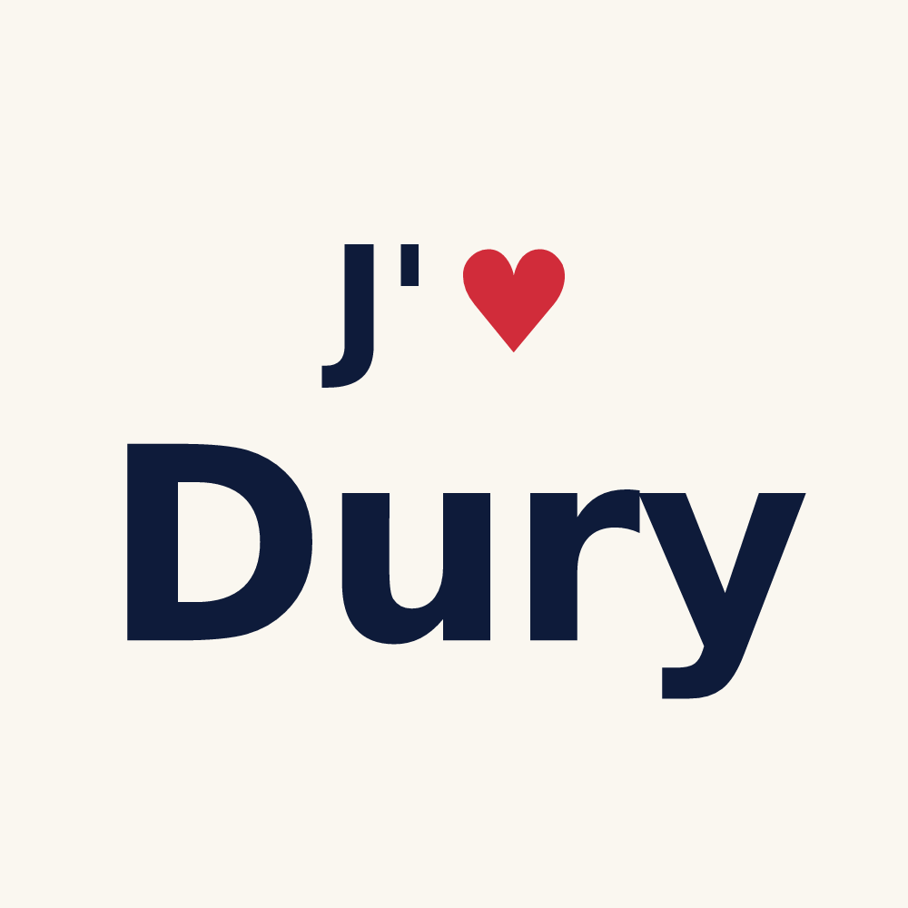 Tasse personnalisée Dury — design J'aime Dury