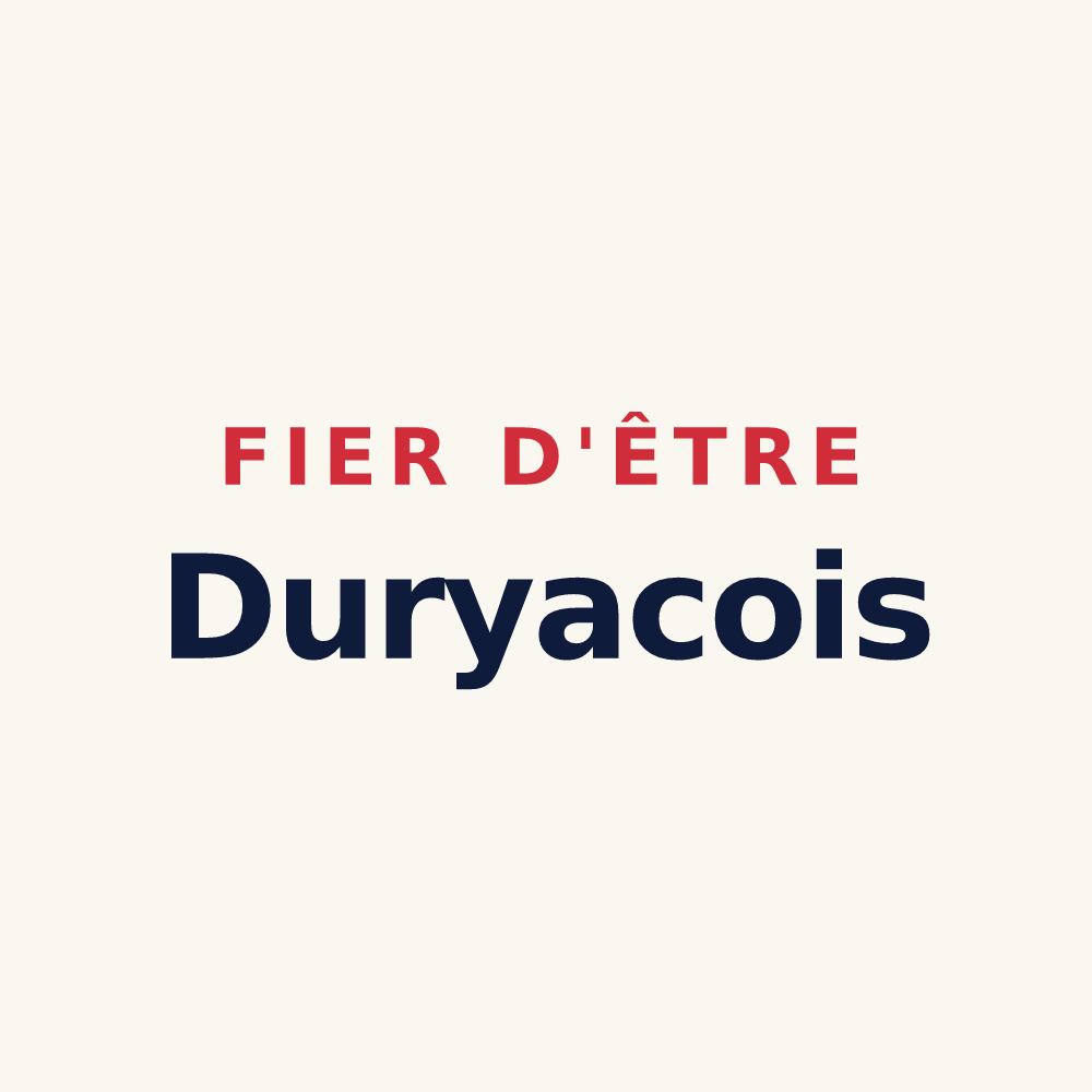 Tasse « Fier d'être Duryacois » — design pour Dury