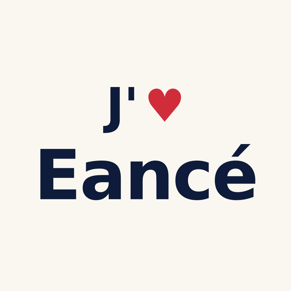 Tasse personnalisée Eancé — design J'aime Eancé