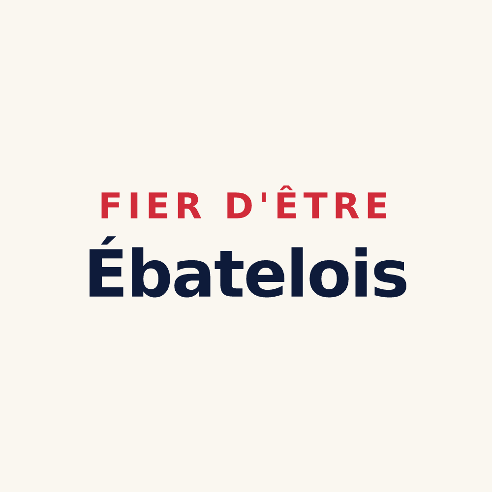 Tasse « Fier d'être Ébatelois » — design pour Ébaty
