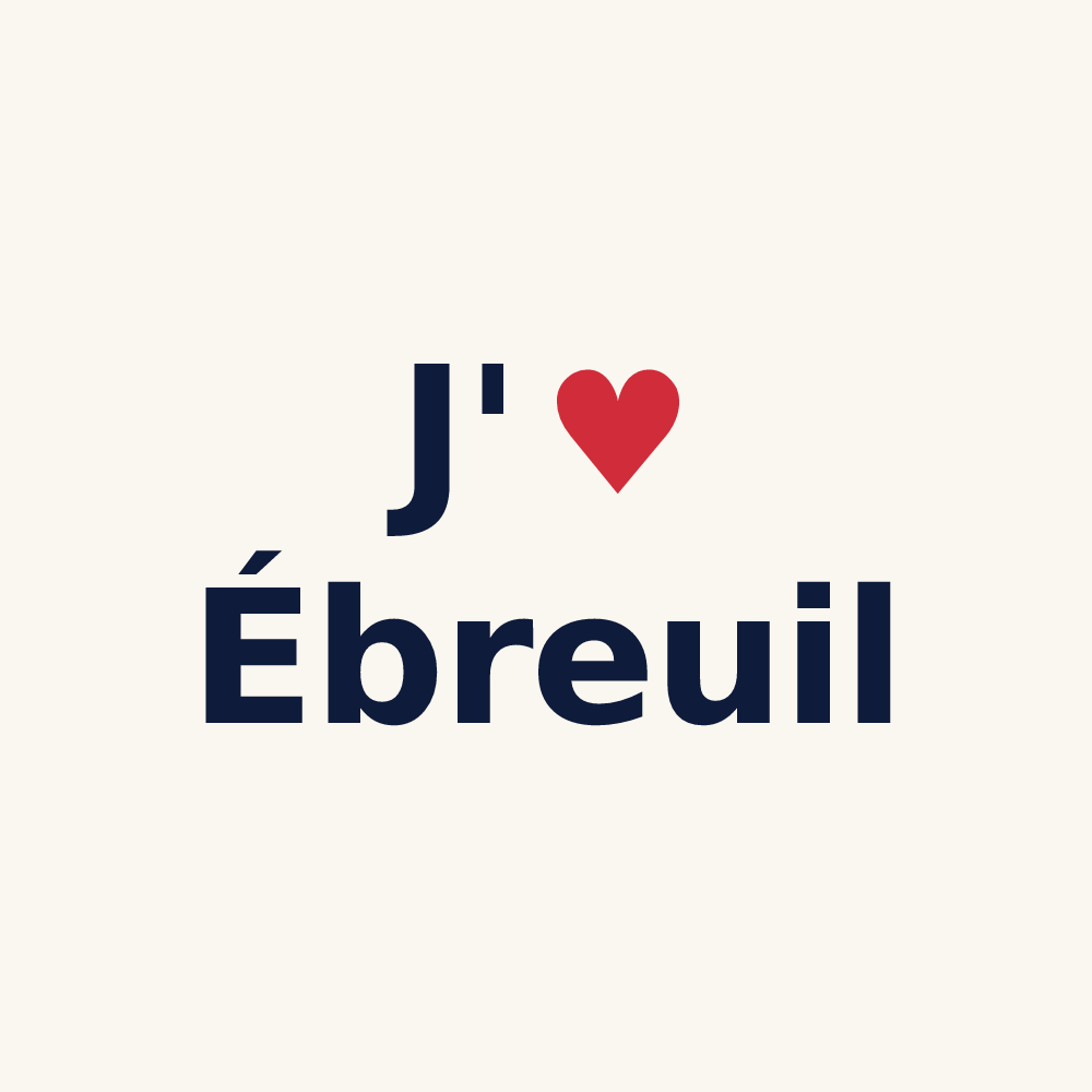 Tasse personnalisée Ébreuil — design « J'aime Ébreuil » imprimé sur la tasse