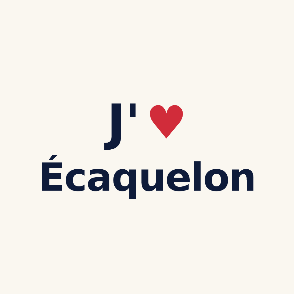Tasse personnalisée Écaquelon — design J'aime Écaquelon