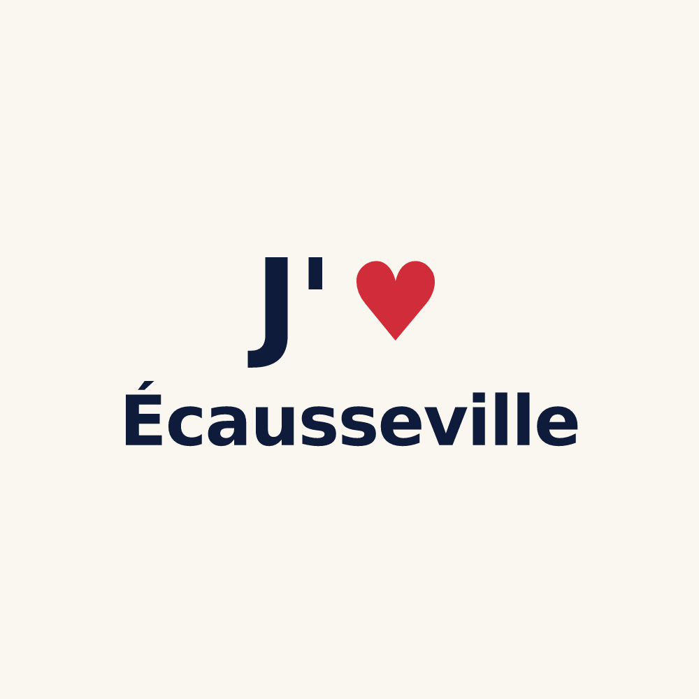 Tasse personnalisée Écausseville — design J'aime Écausseville