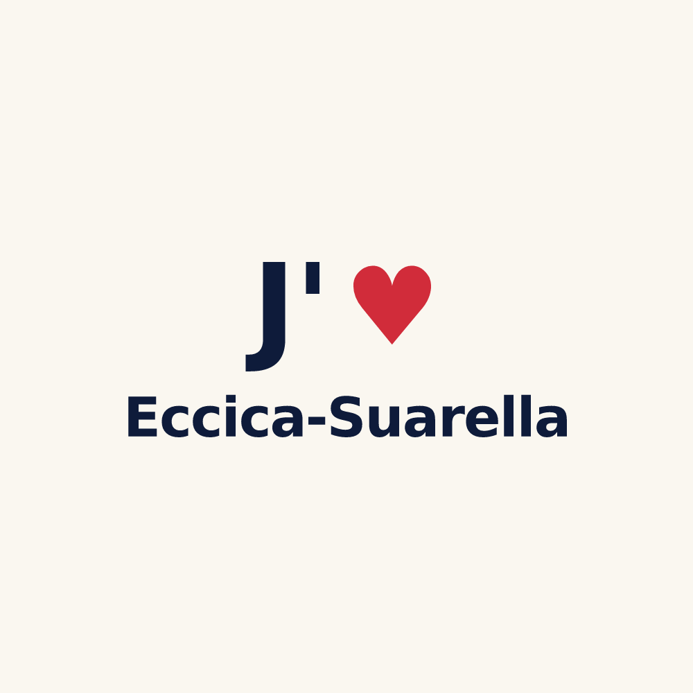 Tasse personnalisée Eccica-Suarella — design « J'aime Eccica-Suarella » imprimé sur la tasse