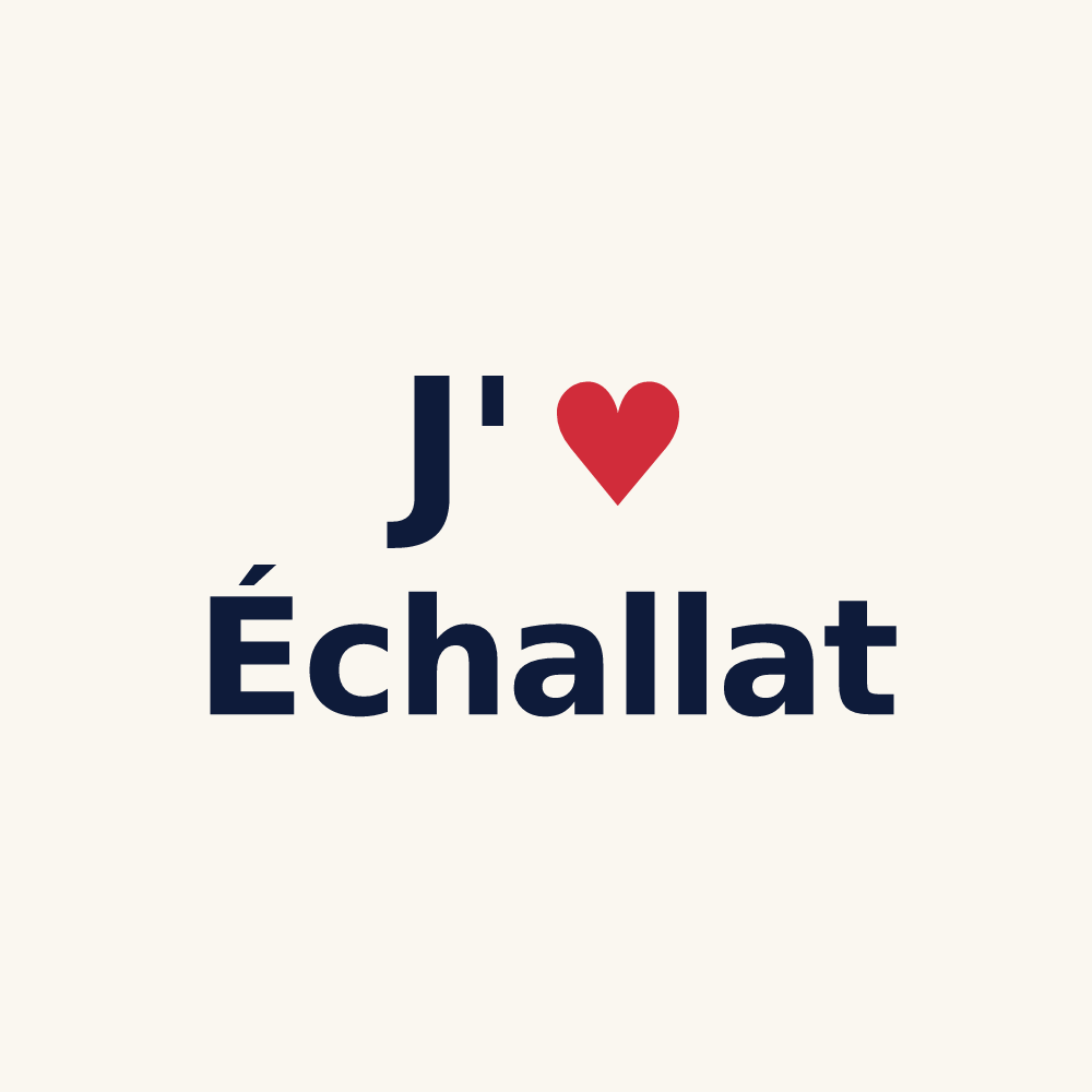 Tasse personnalisée Échallat — design J'aime Échallat