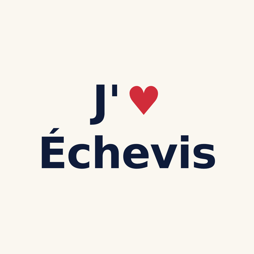 Tasse personnalisée Échevis — design J'aime Échevis