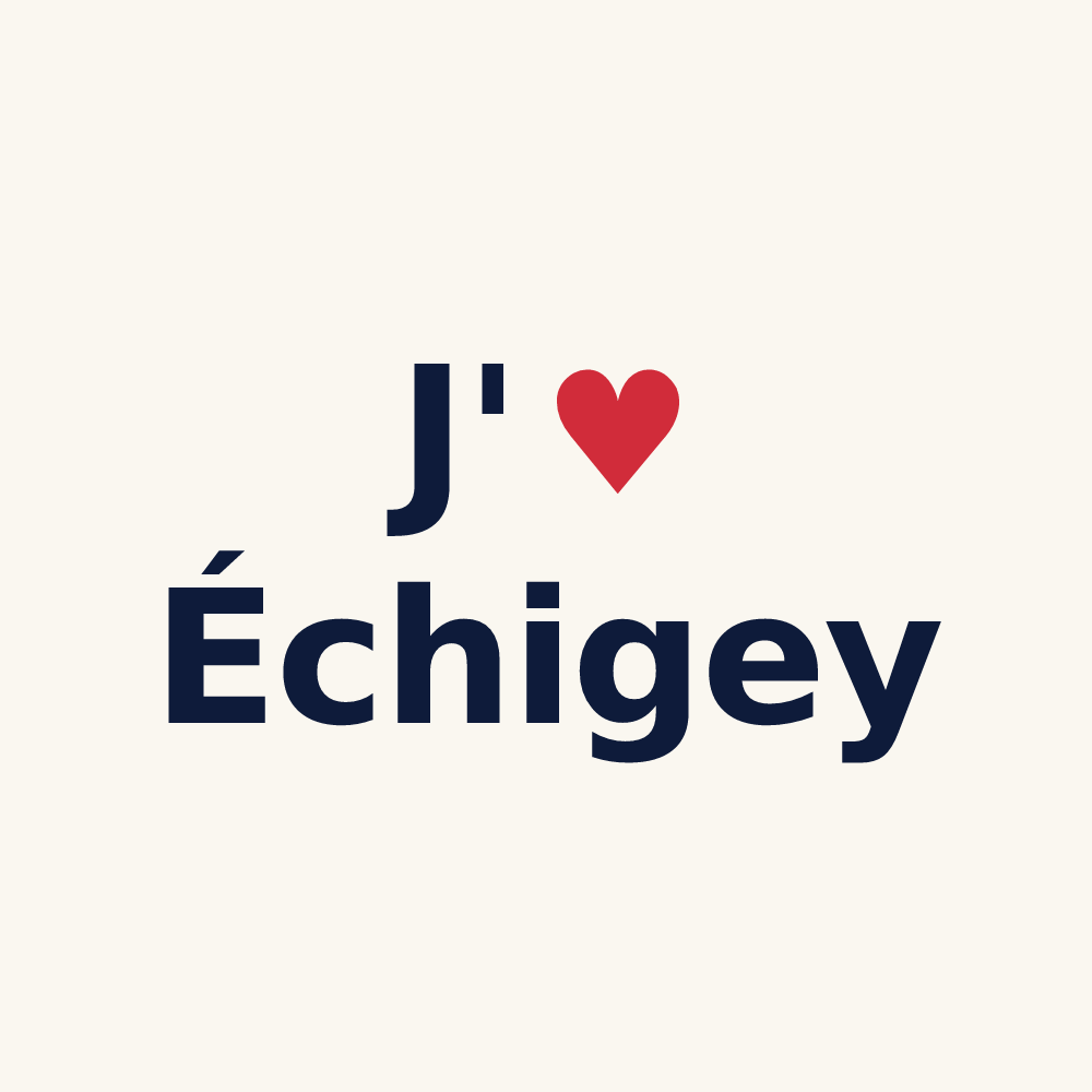 Tasse personnalisée Échigey — design J'aime Échigey