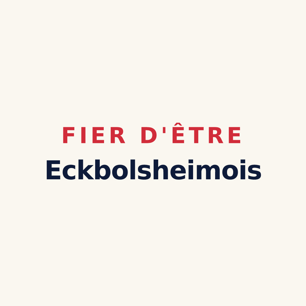 Tasse « Fier d'être Eckbolsheimois » — design pour Eckbolsheim