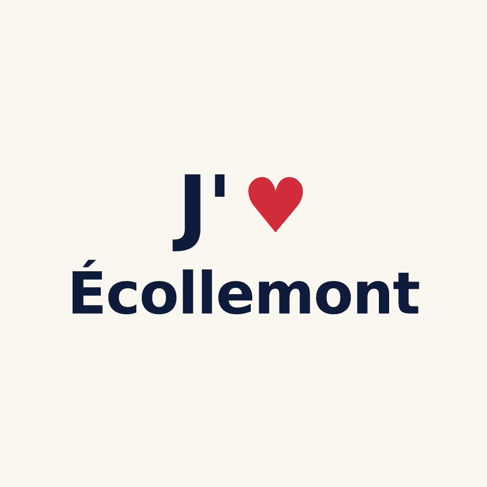 Tasse personnalisée Écollemont — design J'aime Écollemont