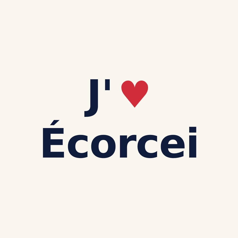 Tasse personnalisée Écorcei — design J'aime Écorcei