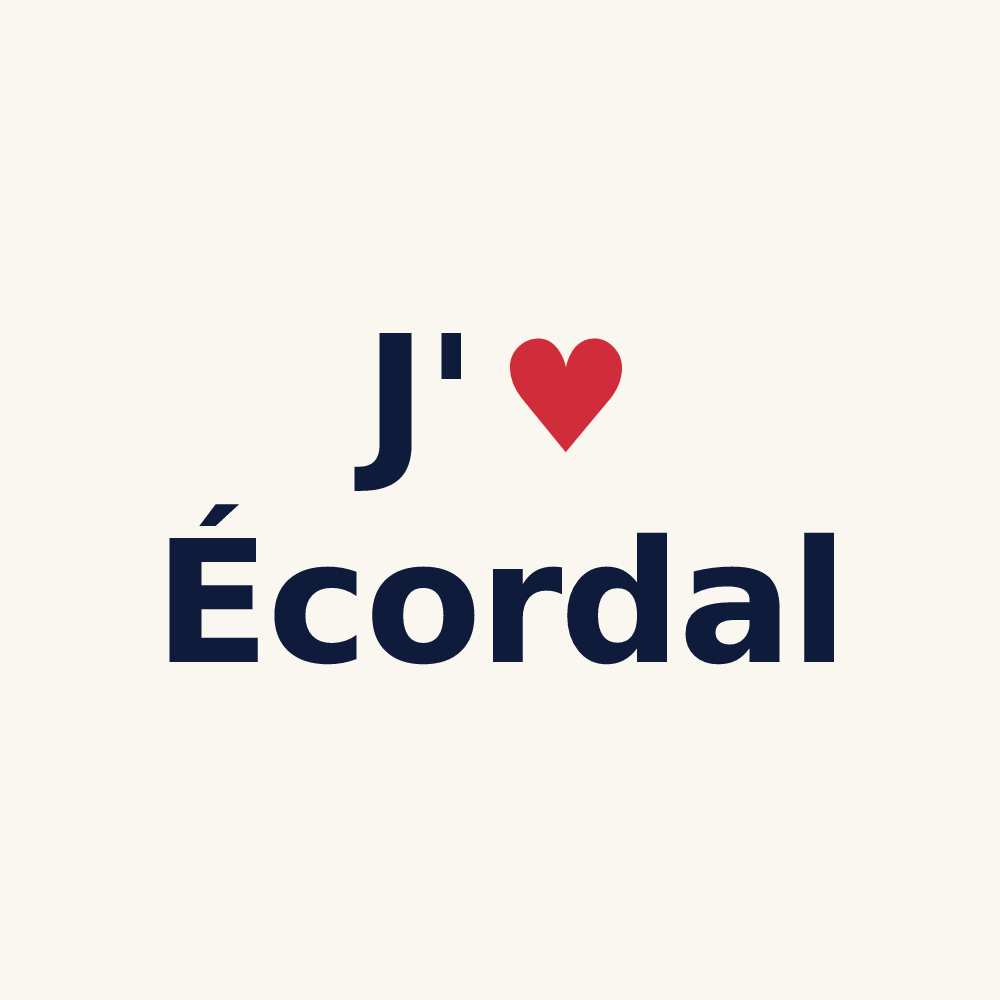 Tasse personnalisée Écordal — design J'aime Écordal