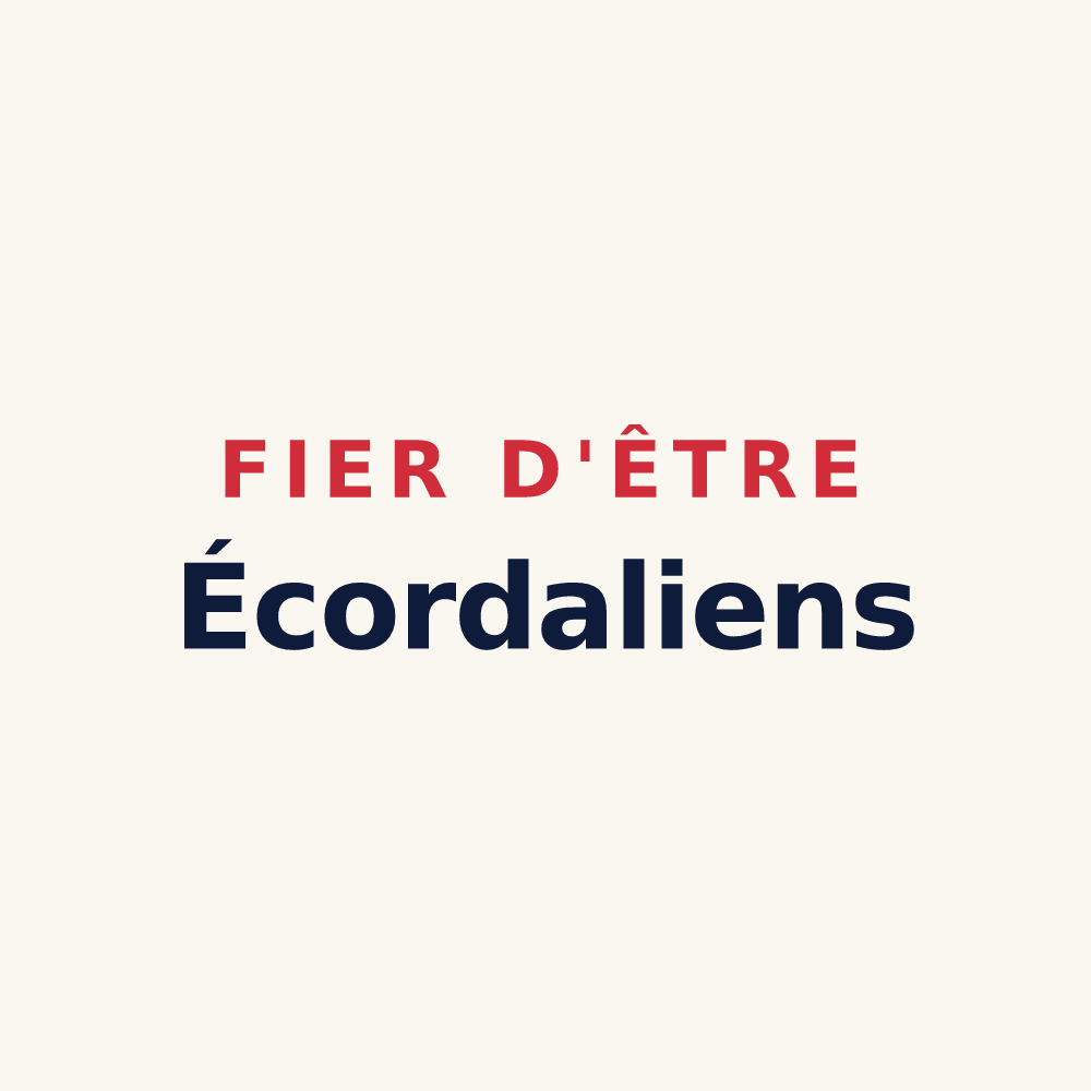 Tasse « Fier d'être Écordaliens » — design pour Écordal