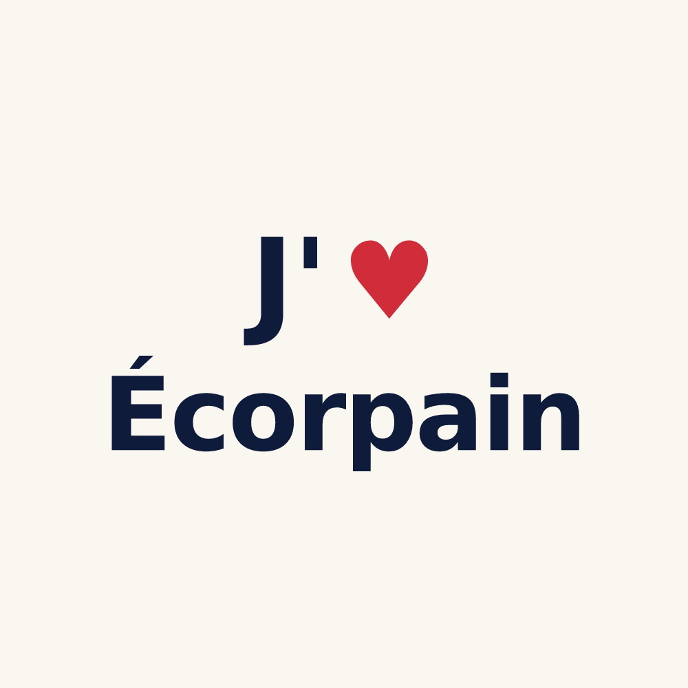 Tasse personnalisée Écorpain — design J'aime Écorpain