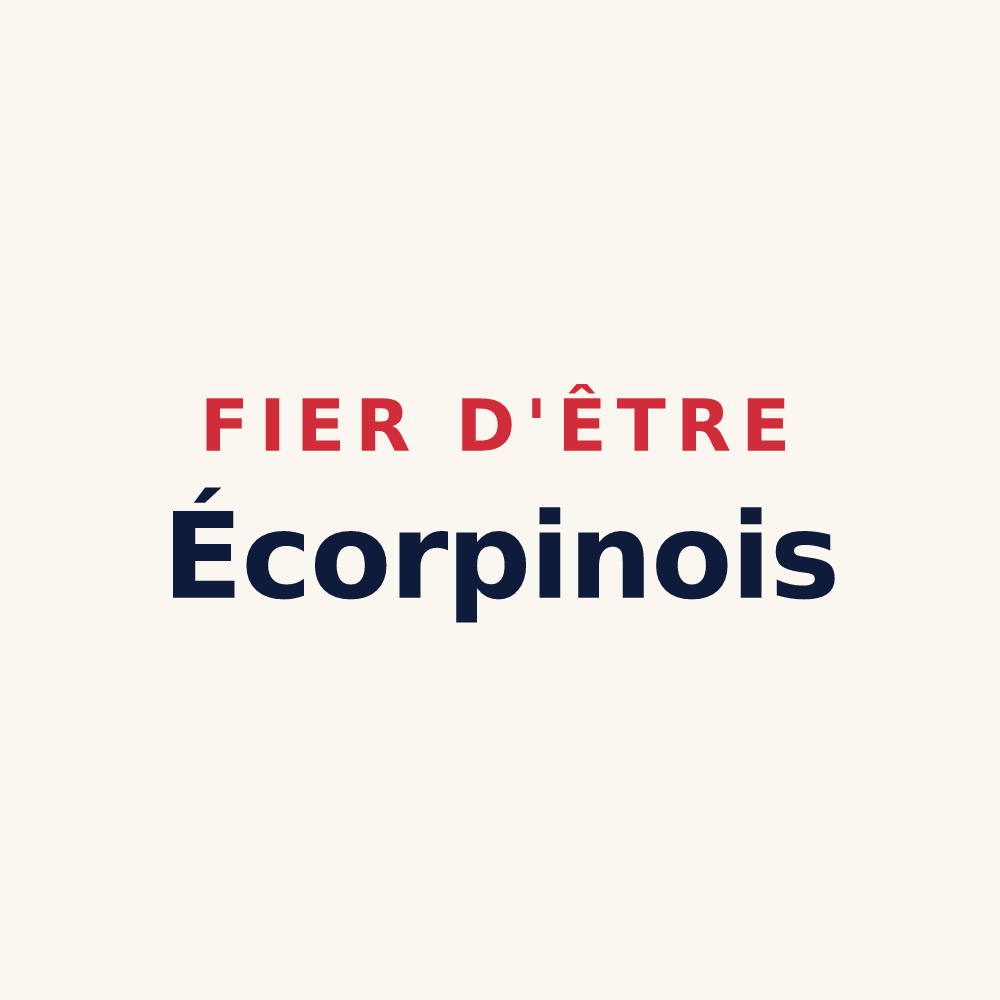 Tasse « Fier d'être Écorpinois » — design pour Écorpain