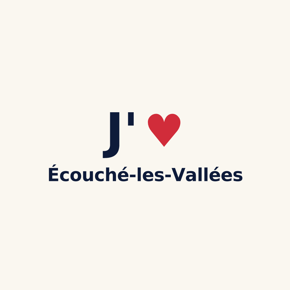 Tasse personnalisée Écouché-les-Vallées — design J'aime Écouché-les-Vallées