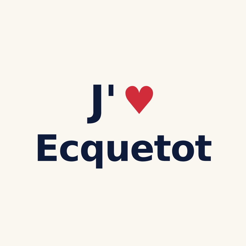 Tasse personnalisée Ecquetot — design J'aime Ecquetot
