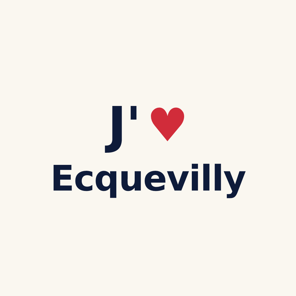 Tasse personnalisée Ecquevilly — design J'aime Ecquevilly