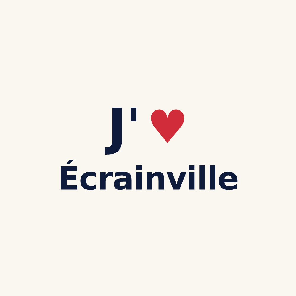 Tasse personnalisée Écrainville — design J'aime Écrainville