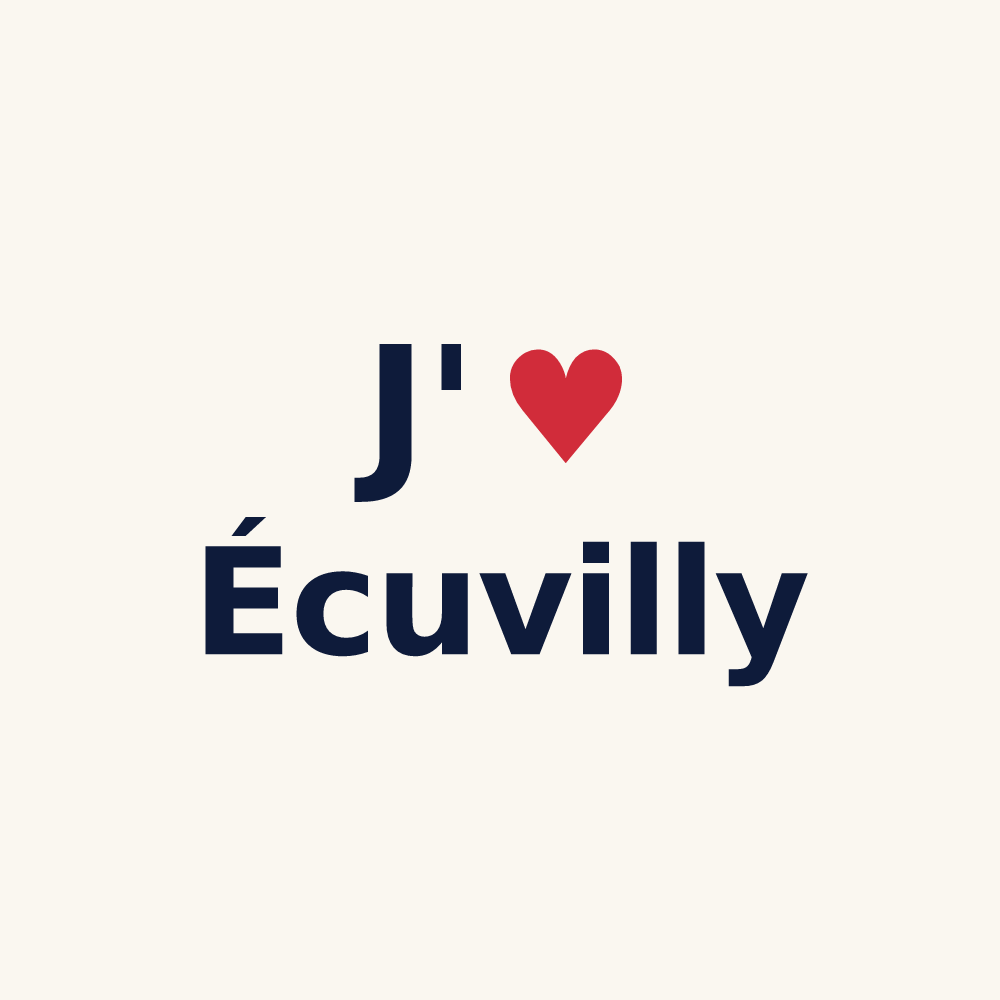 Tasse personnalisée Écuvilly — design J'aime Écuvilly