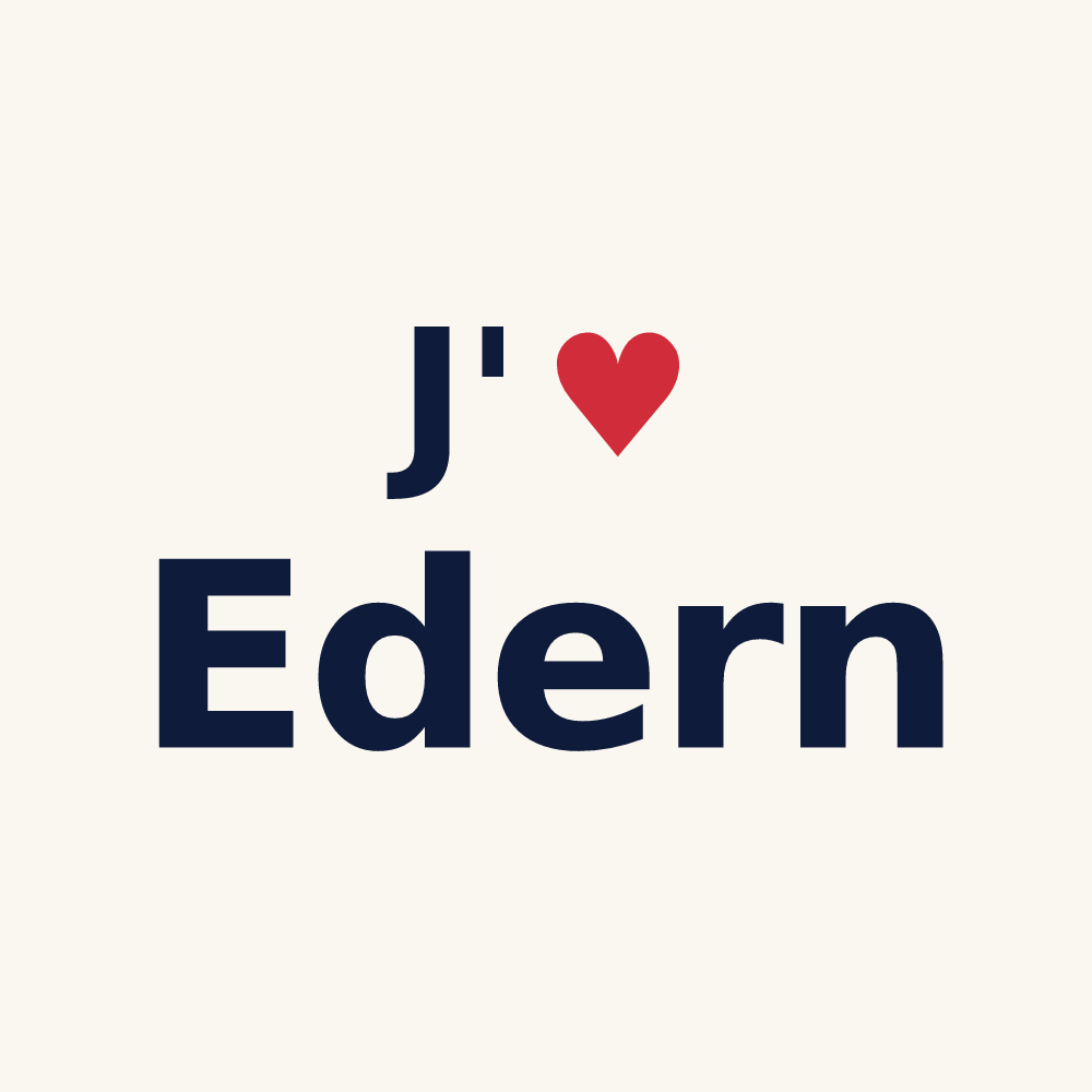 Tasse personnalisée Edern — design J'aime Edern