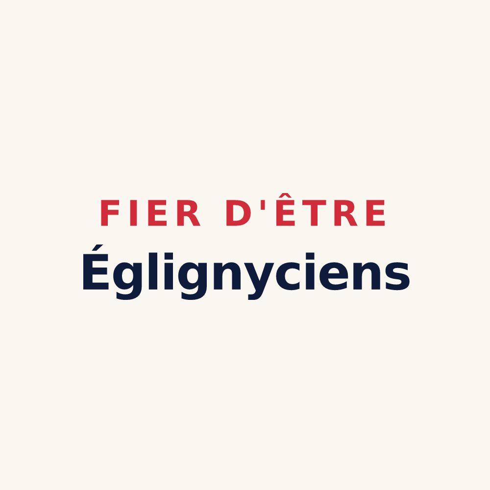 Tasse « Fier d'être Églignyciens » — design pour Égligny